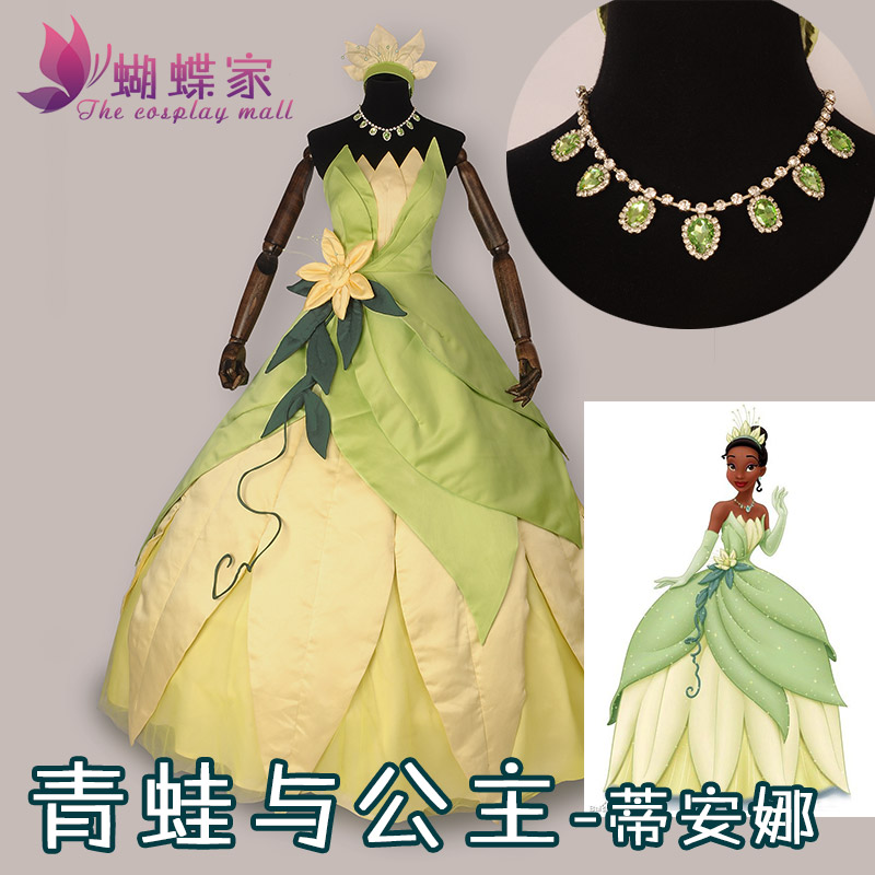 Women Accessories Aesthetic - Princess Tiana Dress Cosplay Costume Carnival