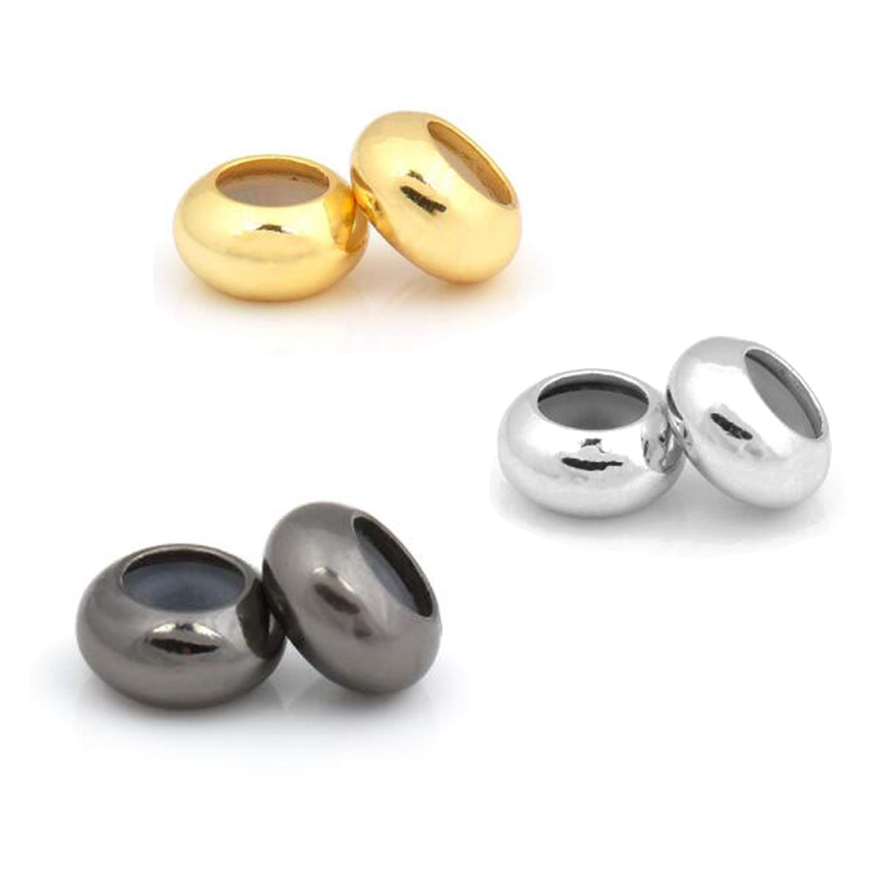 Women Accessories Pandora - 10pcs Stainless Steel Round Spacer Stopper