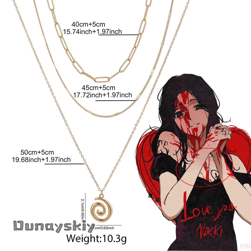 Women Accessories Earrings - Obsession Nikki Necklace Cosplay Metal Earrings
