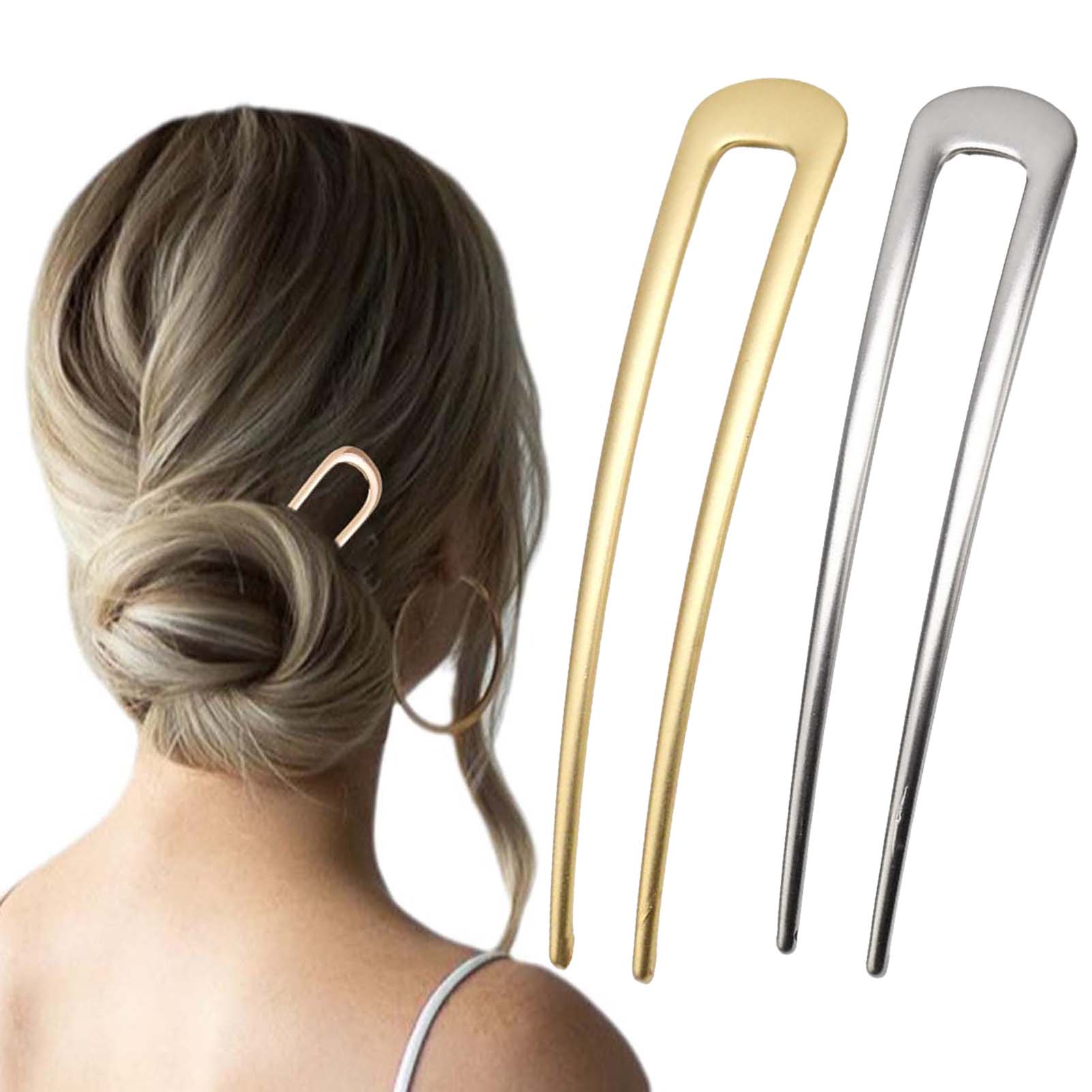 French U Shaped Hair Pins Vint - Women Accessories Aesthetic 评论和价格