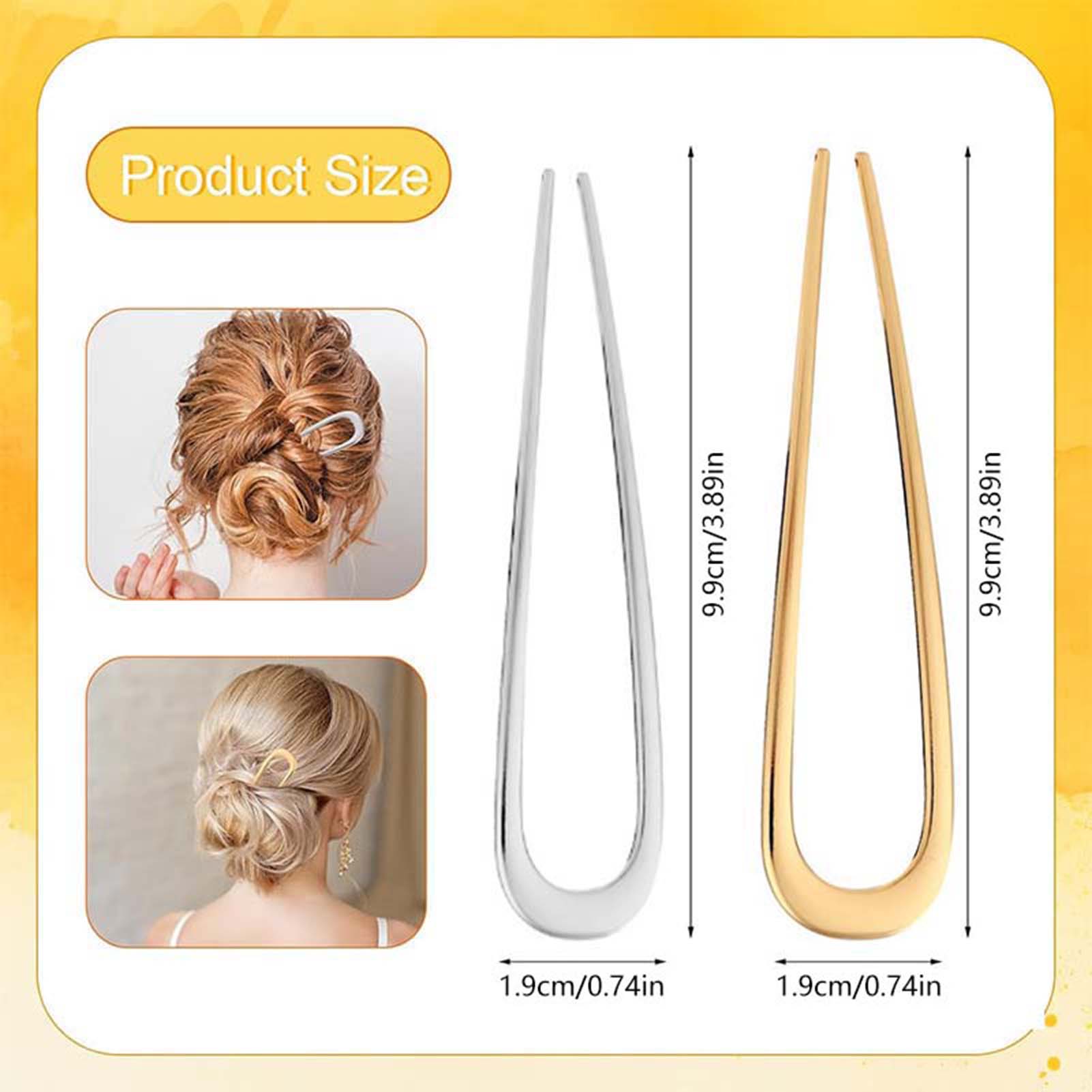 French U Shaped Hair Pins Vint - Women Accessories Aesthetic 评论和价格