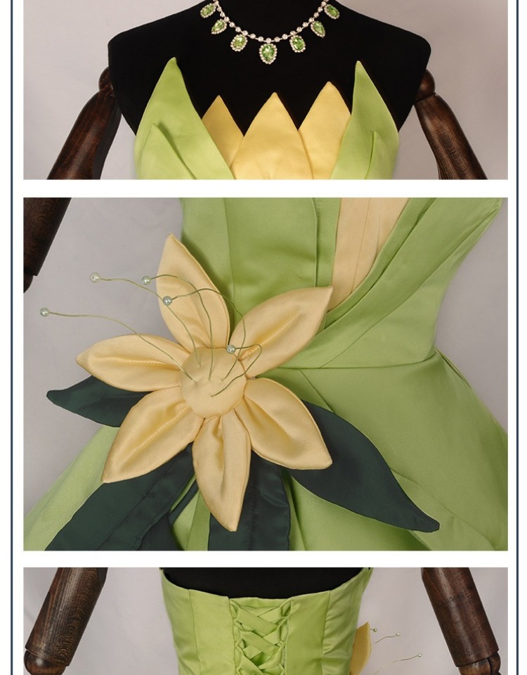 Princess Tiana Dress Cosplay C - Women Accessories Aesthetic 评论和价格