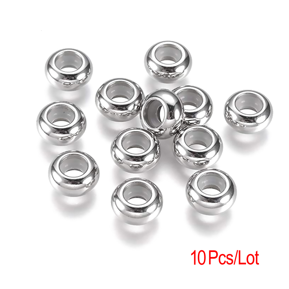 10pcs Stainless Steel Round Sp - Women Accessories Pandora 评论和价格