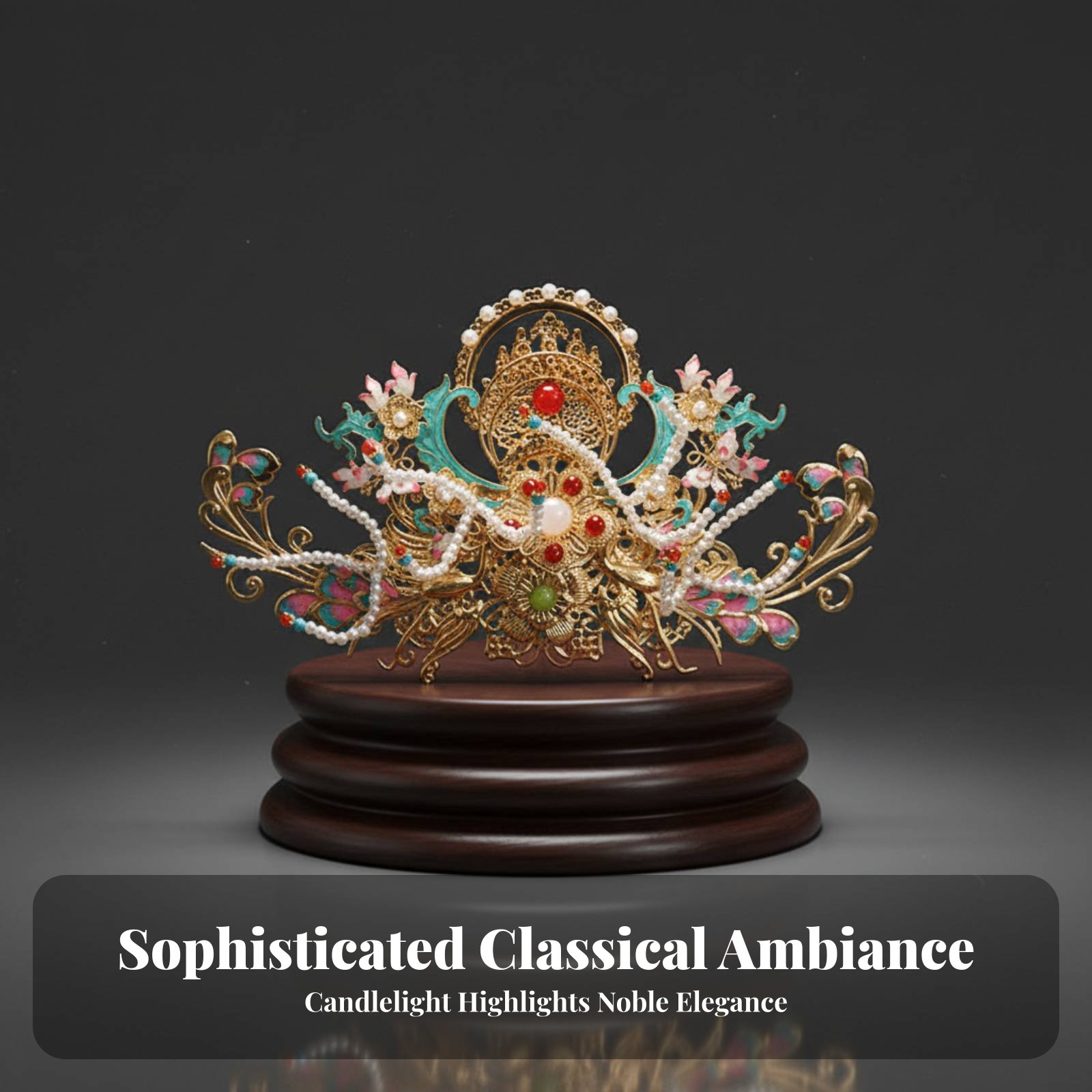 Traditional Chinese Hair Crown - Women Accessories Aesthetic 评论和价格