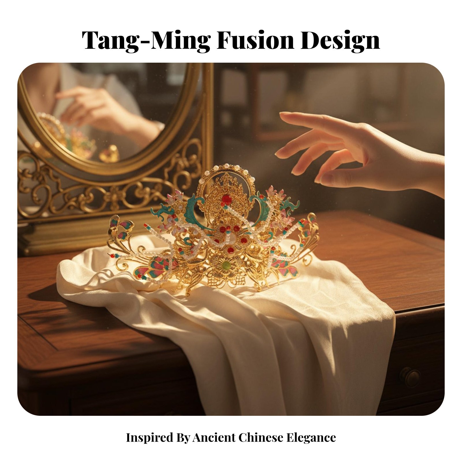 Traditional Chinese Hair Crown - Women Accessories Aesthetic 评论和价格