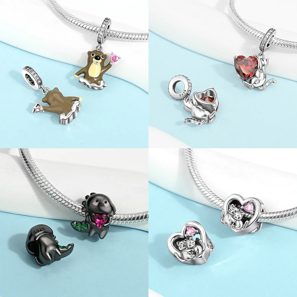 New 925 Sterling Silver Cute A - Women Accessories Pandora 评论和价格