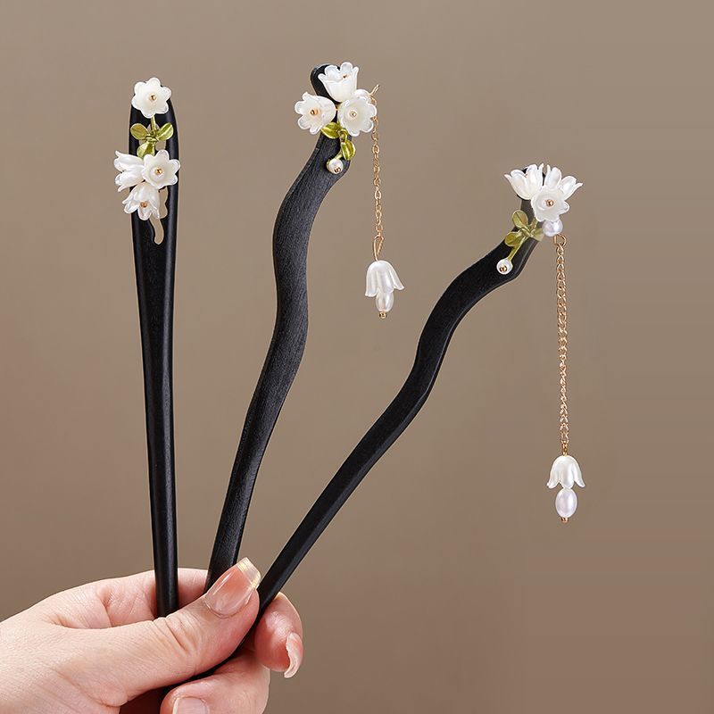 Wooden Flower Hairpin Vintage  - Women Accessories Shop 评论和价格
