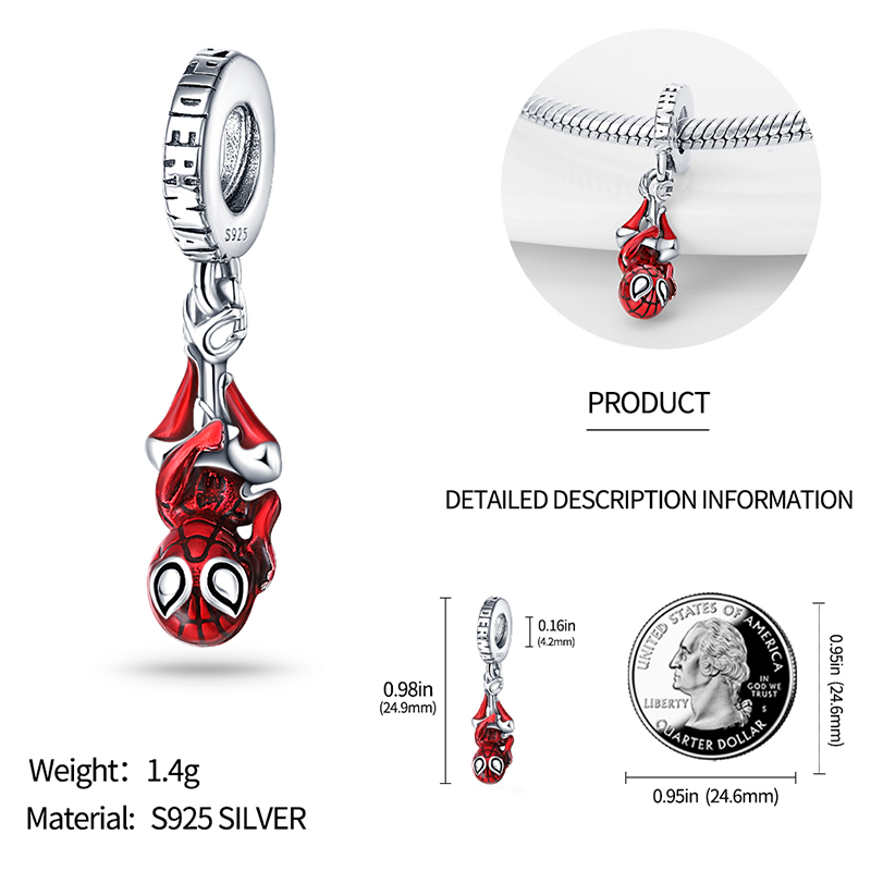 NEW in movie Spider-man Charm  - Women Accessories Pandora 评论和价格