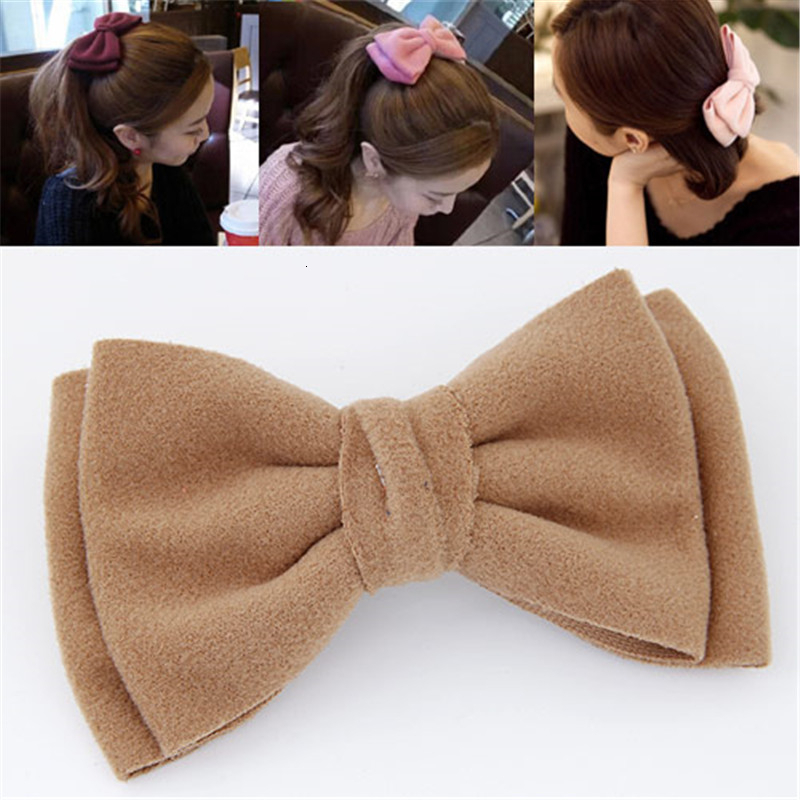 Korean Solid Color Bow Hair Cl - Women'S Accessories Flannels 评论和价格