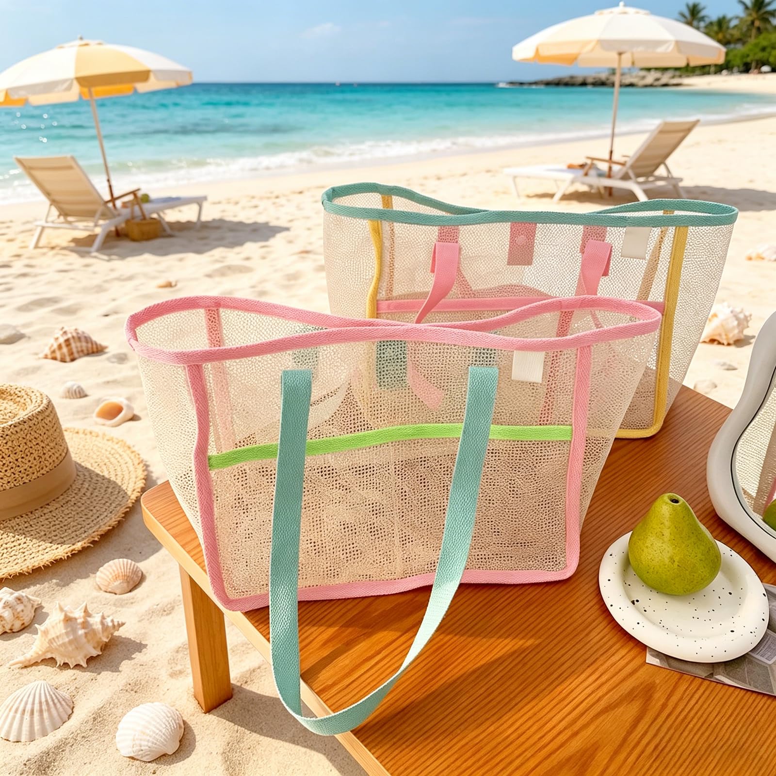 Beach Bags for Women Colorful  - Women Accessories Shop 评论和价格