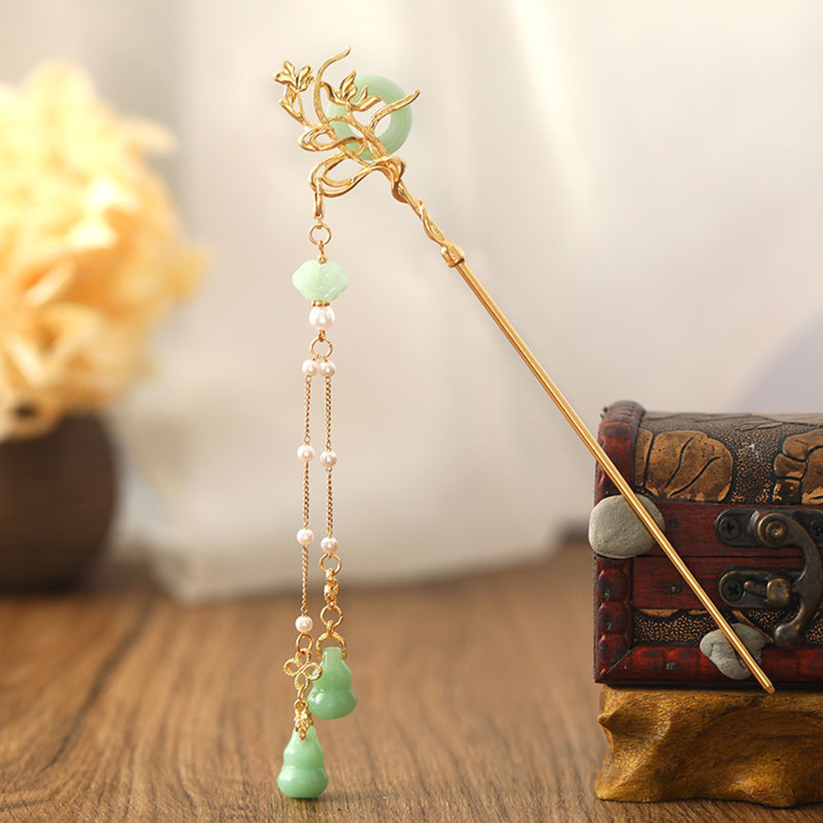 Chinese Style Glass Hairpin Fo - Women Accessories Shop 评论和价格