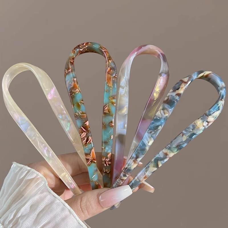 U-Shaped Hair Sticks Acetate A - Women Accessories Shop 评论和价格