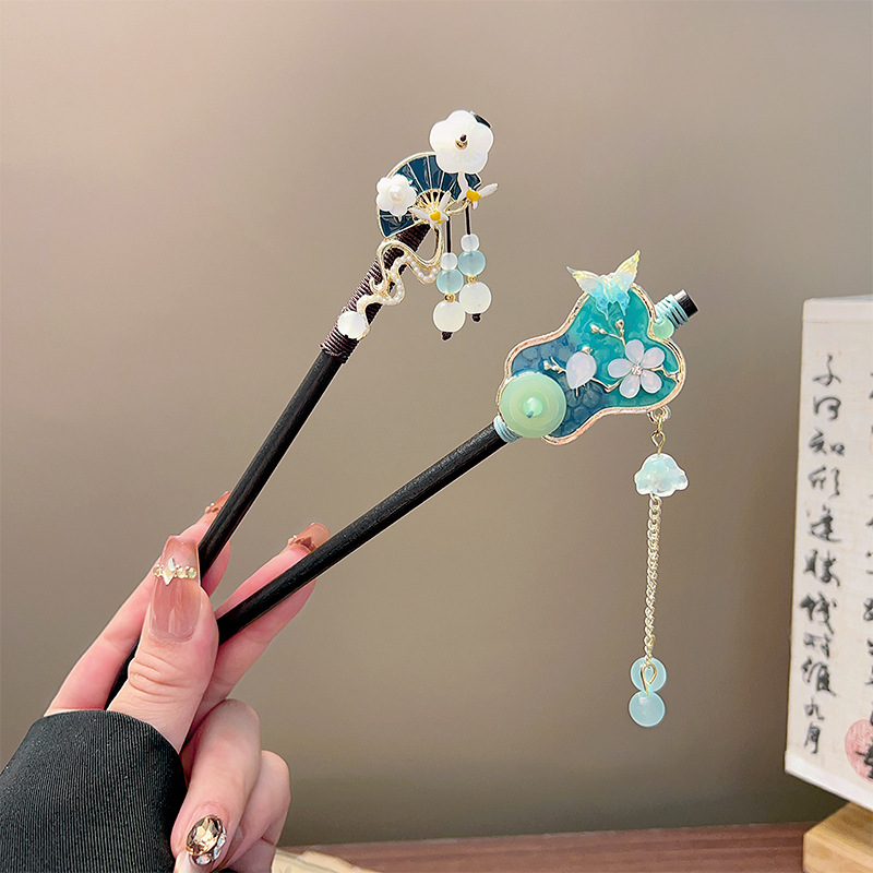 Classic Tassel Hair Stick Blac - Women Accessories Aesthetic 评论和价格