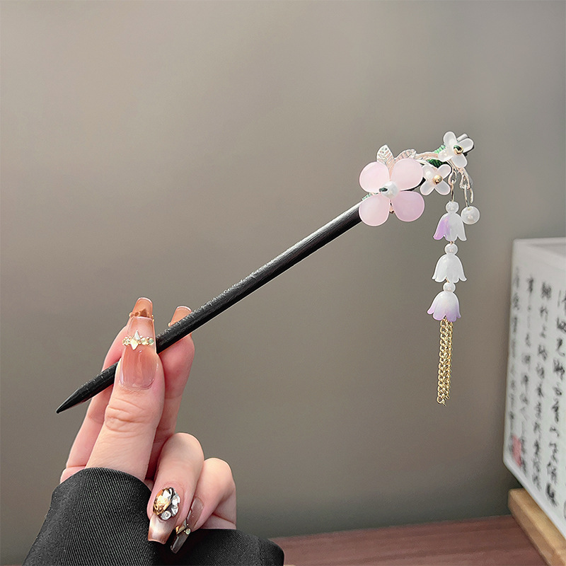 Classic Tassel Hair Stick Blac - Women Accessories Aesthetic 评论和价格