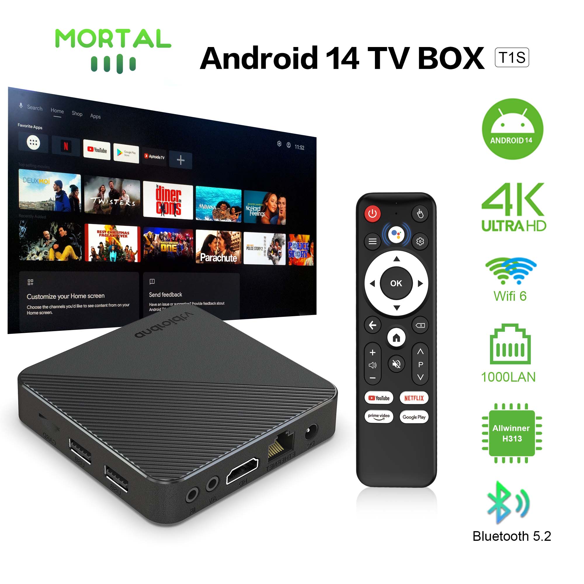Android14 TV Box Smart Home Th - Women Accessories Pandora 评论和价格