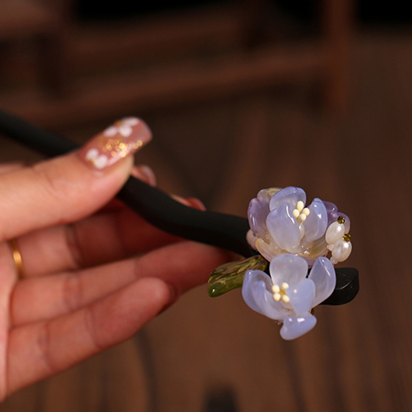 Vintage Wooden Flower Hairpin  - Women Accessories Shop 评论和价格