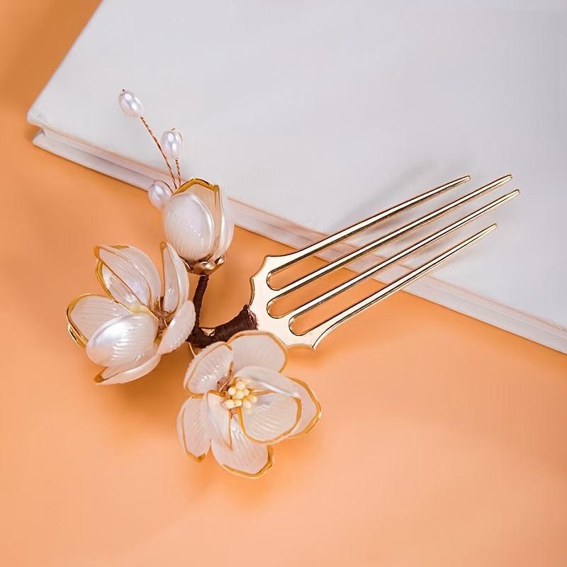 Chinese Style Shell Magnolia F - Women Accessories Aesthetic 评论和价格